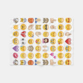 絵文字ブランケット フリースブランケット (正面(横))