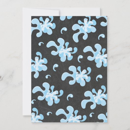 絵文字プールパーティー誕生日 招待状 (裏面)