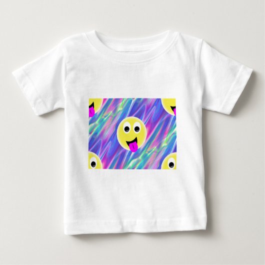 絵文字ホログラム ベビーTシャツ (正面)
