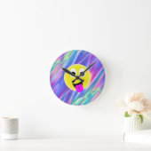 絵文字ホログラム ラウンド壁時計 (ホーム)