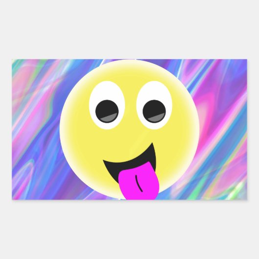絵文字ホログラム 長方形シール (正面)