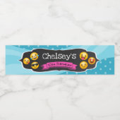 絵文字ボトルのラベル – 絵文字プールパーティー ペットボトルラベル (シングルラベル)