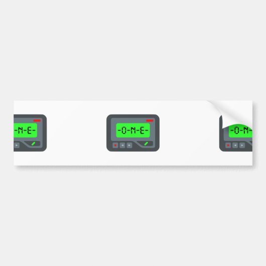 絵文字ポケットベル バンパーステッカー (正面)