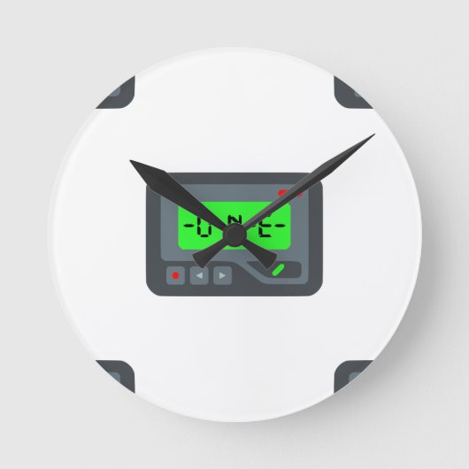 絵文字ポケットベル ラウンド壁時計 (正面)