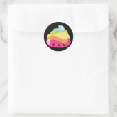 絵文字ライムボウウンチ! ラウンドシール (バッグ)