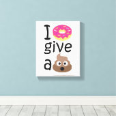 絵文字与えをウンチ キャンバスプリント (インサイチュ (ウッドフロア))