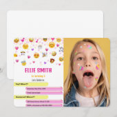 絵文字写真招待状 招待状 (正面/裏面)