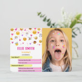 絵文字写真招待状 招待状 (スタンド正面)