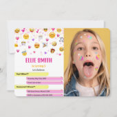 絵文字写真招待状 招待状 (正面)