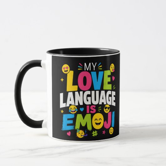 絵文字好きな人のためのコーヒーカップ マグカップ (左)