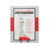 絵文字子供部屋流紋火トラック赤ちゃんシャワーゲーム ノートパッド (回転)