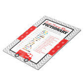 絵文字子供部屋流紋火トラック赤ちゃんシャワーゲーム ノートパッド (アングル)