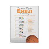 絵文字子供部屋流韻バスケットボールベビーシャワーゲーム ノートパッド (回転)