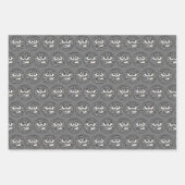 絵文字怒顔タイル模様 ラッピングペーパーシート (正面3)