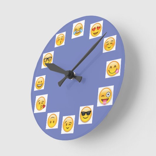絵文字時計 ラウンド壁時計 (傾斜)
