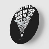 絵文字様を褒める ラウンド壁時計 (傾斜)