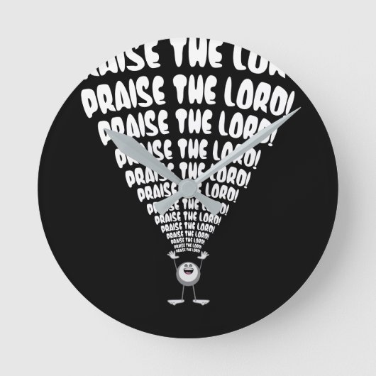 絵文字様を褒める ラウンド壁時計 (正面)