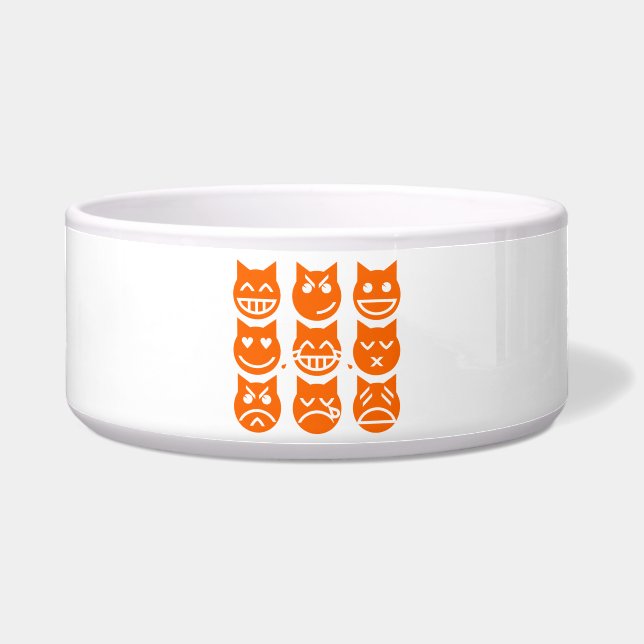 絵文字猫の9つの命 ボウル (正面)