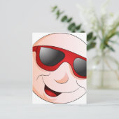 絵文字男性顔の顔の表情 ポストカード (スタンド正面)