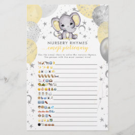 絵文字絵文字黄象のベビーシャワーゲーム