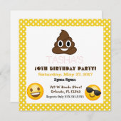 絵文字誕生日の招待 招待状 (正面/裏面)