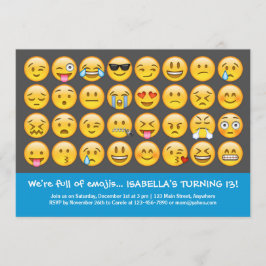 絵文字誕生日招待状 招待状