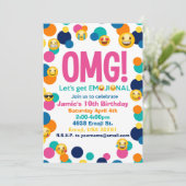 絵文字誕生日招待状 招待状 (スタンド正面)