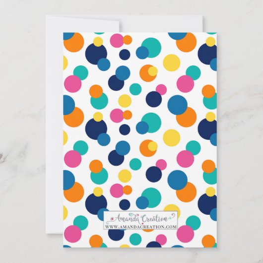 絵文字誕生日招待状 招待状 (裏面)