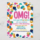 絵文字誕生日招待状 招待状 (正面/裏面)