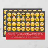 絵文字誕生日招待状 招待状 (正面/裏面)