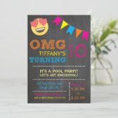 絵文字誕生日招待状 招待状 (スタンド正面)