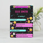 絵文字誕生日招待状 招待状 (スタンド正面)