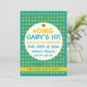 絵文字誕生日招待状 招待状 (スタンド正面)