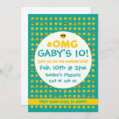 絵文字誕生日招待状 招待状 (正面/裏面)