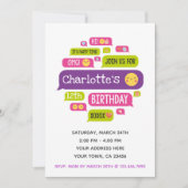 絵文字誕生日招待状 招待状 (正面)