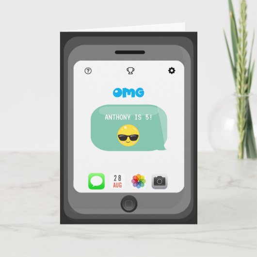 絵文字誕生日挨拶 カード (正面)