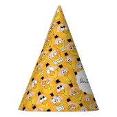 絵文字😊間抜け黄色顔 パーティーハット (左)