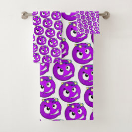 絵文字顔タオルセット バスタオルセット