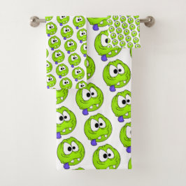 絵文字顔タオルセット バスタオルセット