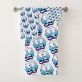 絵文字顔タオルセット バスタオルセット