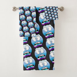絵文字顔タオルセット バスタオルセット