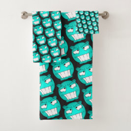 絵文字顔タオルセット バスタオルセット