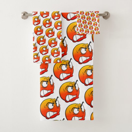 絵文字顔タオルセット バスタオルセット (インサイチュ)