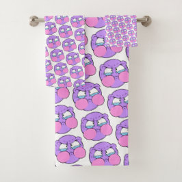 絵文字顔タオルセット バスタオルセット