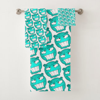 絵文字顔タオルセット バスタオルセット