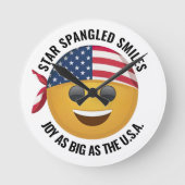 絵文字顔時計 ラウンド壁時計 (正面)