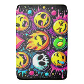 絵文字鮮やかアポップ・アートのート バスマット (正面縦)