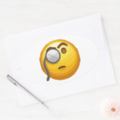 絵文字1文字 楕円形シール (封筒)