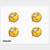 絵文字1文字 楕円形シール (シート)