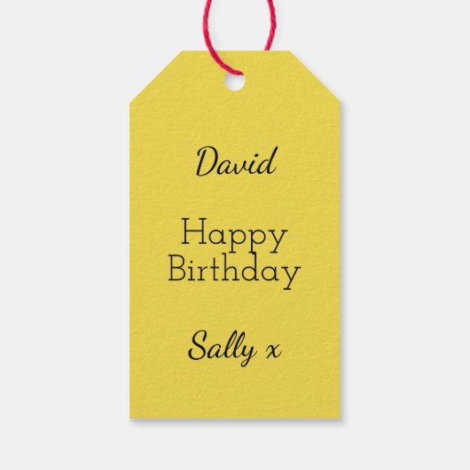 絵文字10代の誕生日パーティハッピー顔 ギフトタグ (裏面)